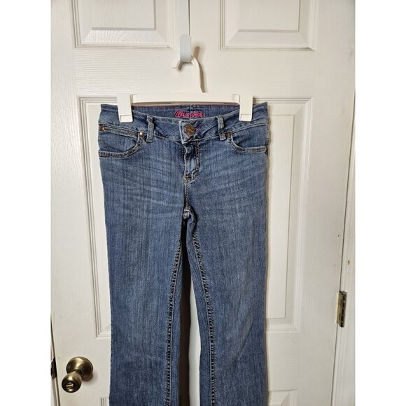 Wrangler Cowgirl Cut Jeans Womens 3/4x31 Blue Bootcut Denim Western - Picture 2 of 9